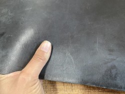 Collet de vache tannage végétal gris anthracite - maroquinerie - Cuir en stock