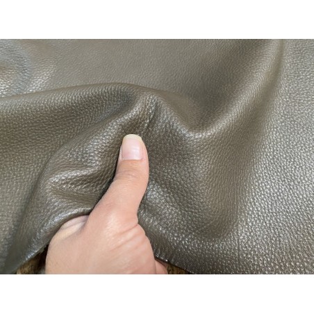 Peau de cuir de mouton brun taupe - maroquinerie - Cuir en stock