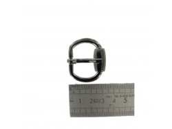 Boucle de ceinture demi nickelé satiné 20 mm - bouclerie - accessoire - cuir en stock