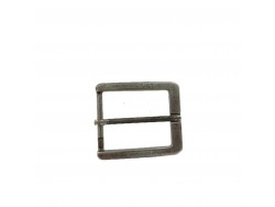 Boucle de ceinture rectangulaire argent vieilli - 40 mm - bouclerie - accessoire - Cuir en Stock