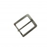 Boucle de ceinture rectangulaire argent vieilli - 40 mm - bouclerie - accessoire - cuir en stock