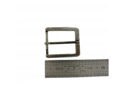 Boucle de ceinture rectangulaire argent vieilli - 40 mm - bouclerie - accessoire - cuirenstock