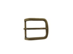 Boucle de ceinture rectangulaire laiton vieilli - 40 mm - bouclerie - accessoire - Cuir en Stock