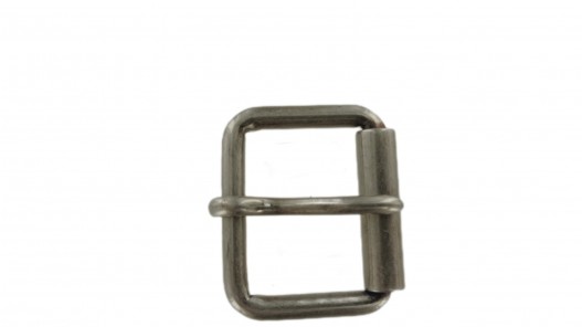 Boucle de ceinture à rouleau - argent satiné - 40 mm - bouclerie - accessoire - Cuir en Stock