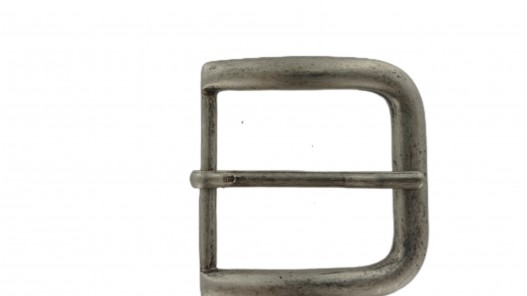Boucle de ceinture arrondie-argent vieilli- 45 mm - bouclerie - accessoire - Cuir en Stock