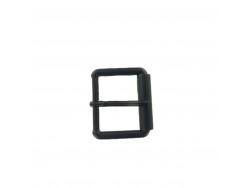 Boucle de ceinture carrée à rouleau lisse- noir mat - 40 mm - bouclerie - accessoire - cuir en stock
