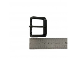 Boucle de ceinture carrée à rouleau  lisse - gun métal - 40 mm - bouclerie - accessoire - Cuir en stock
