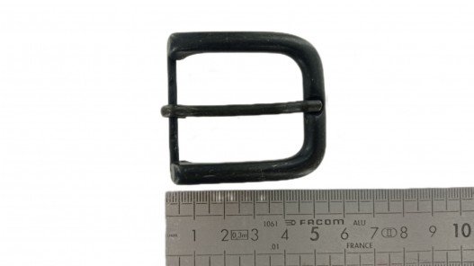 Boucle de ceinture rectangulaire - gun métal - 35 mm - bouclerie - accessoire - cuir en stock