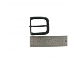 Boucle de ceinture rectangulaire - gun métal - 35 mm - bouclerie - accessoire - cuir en stock