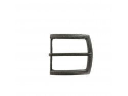 Boucle de ceinture rectangulaire argent vieilli patiné - 40 mm - bouclerie - accessoire - cuir en stock