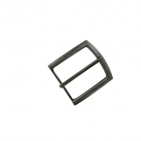 Boucle de ceinture rectangulaire argent vieilli patiné - 40 mm - bouclerie - accessoire - Cuir en stock