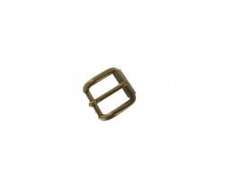 Boucle de ceinture à rouleau strié laitonné - 25 mm - bouclerie - accessoire - cuirenstock