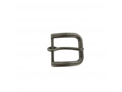 Boucle de ceinture carrée argent vieilli - 40 mm - bouclerie - accessoire - cuir en stock