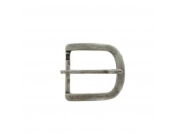 Boucle de ceinture arrondie- argent vieilli - 40 mm - bouclerie - accessoire - cuir en stock