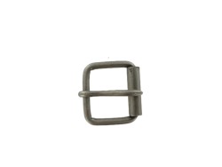 Boucle de ceinture à rouleau lisse - argent mat 35 mm - bouclerie - accessoire - cuir en stock