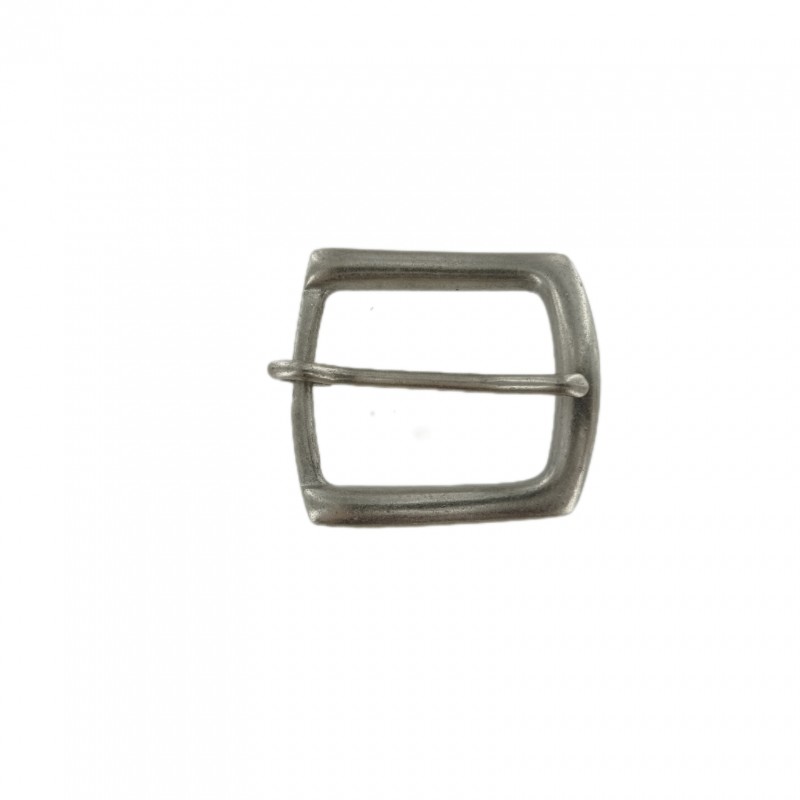 Boucle de ceinture carrée - argent vieilli - 45 mm - bouclerie - accessoire - cuir en stock