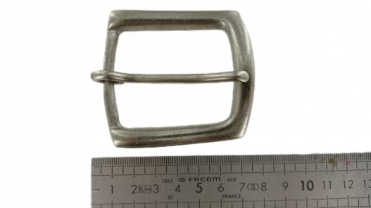 Boucle de ceinture carrée - argent vieilli - 45 mm - bouclerie - accessoire - Cuir en stock