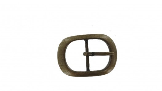 Boucle de ceinture ovale - laiton vieilli - 20 mm - bouclerie - accessoire - cuir en stock