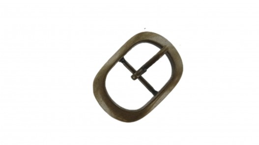 Boucle de ceinture ovale - laiton vieilli - 20 mm - bouclerie - accessoire - cuirenstock