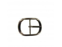 Boucle de ceinture ovale - bronze - 40 mm - bouclerie - accessoire - cuir en stock