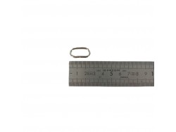 Passant rectangulaire nickelé - 20mm - anneau brisé - cuirenstock
