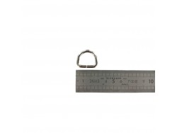 Anneau demi-ronds nickelé - 20mm - anneau brisé - cuir en stock