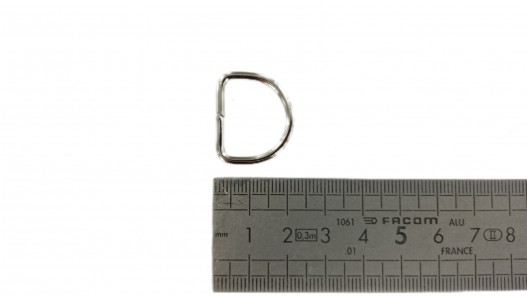 Anneau demi-ronds nickelé - 20mm - anneau brisé - cuirenstock