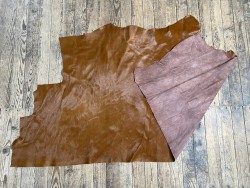 Demi-peau de vache en poil brun caramel - décoration - maroquinerie - accessoire - Cuirenstock