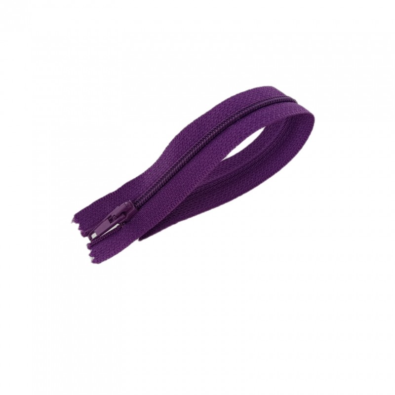 Fermeture à glissière - violette - 18 cm - fermeture éclair - cuirenstock