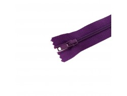 Fermeture à glissière - violette - 18 cm - fermeture éclair - Cuir en stock