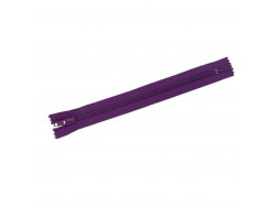 Fermeture à glissière - violette - 18 cm - fermeture éclair - cuir en stock