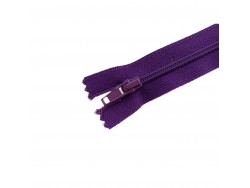 Fermeture à glissière - violette - 15 cm - fermeture éclair - cuir en stock