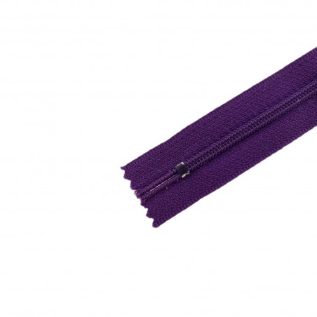 Fermeture à glissière - violette - 15 cm - fermeture éclair - Cuir en Stock