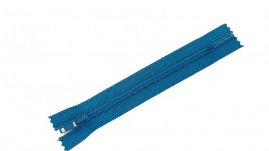 Fermeture à glissière - bleue - 12 cm - fermeture éclair - cuirenstock