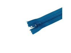 Fermeture à glissière - bleue - 12 cm - fermeture éclair - cuir en stock