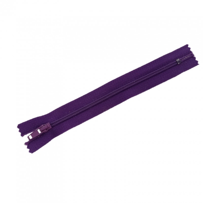 Fermeture à glissière - violette - 12 cm - fermeture éclair - cuirenstock