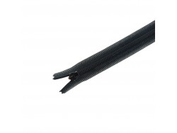 Fermeture à glissière invisible - noire - 34 cm - fermeture éclair - Cuir en stock