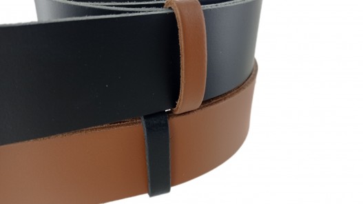 Passant pour ceinture - cuir de double croupon - argent craquelé - bracelet accessoire - cuir en stock