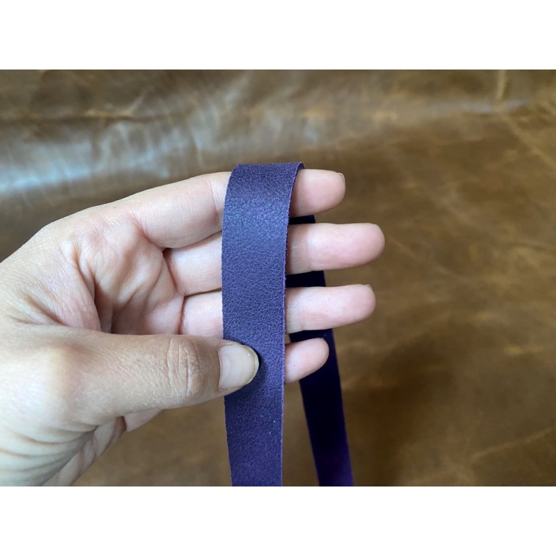 Bandeau En V Sur Mesure - Cuir Anglais Rembourré - Bleu/Argent/Noir - JKreations