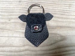 Kit tuto DIY en cuir - Porte clés meuh - à monter soi-même - idée cadeau - Cuir en Stock