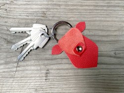 Kit tuto DIY en cuir - Porte clés meuh - à monter soi-même - idée cadeau - cuirenstock