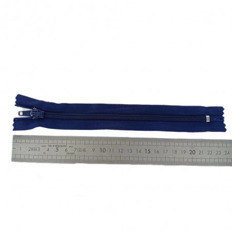 Fermeture à glissière - bleu marine - 20 cm - fermeture éclair - Cuir en stock