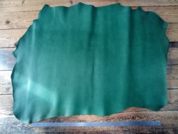 Collet de cuir de vache - tannage pur végétal - vert d'orme - Cuir en Stock