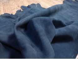 Demi peau de veau nubuck bleu marine - maroquinerie - ameublement - cuirenstock