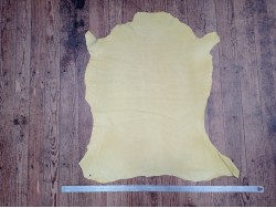 Peau d'agneau velours jaune - Doublure - Vêtement - Cuir en Stock