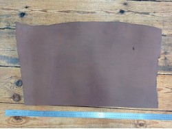 Bande de cuir double croupon - brun mat - cuir en stock