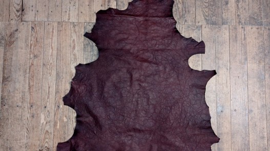 Peau de cuir de mouton tannage écologique brun - maroquinerie - Cuir en Stock