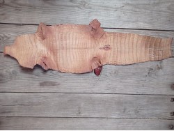 Morceau de peau de cuir de crocodile brun acajou - maroquinerie - bijou - cuirenstock