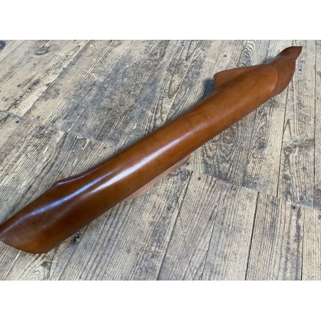 Cuir de flanc de vache - brun whisky - tannage végétal - Cuir en Stock