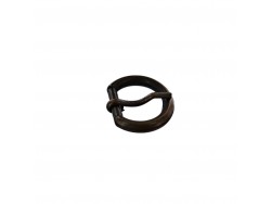 Boucle de ceinture demi-rond - bronze - 15 mm - bouclerie - accessoire - cuir en stock